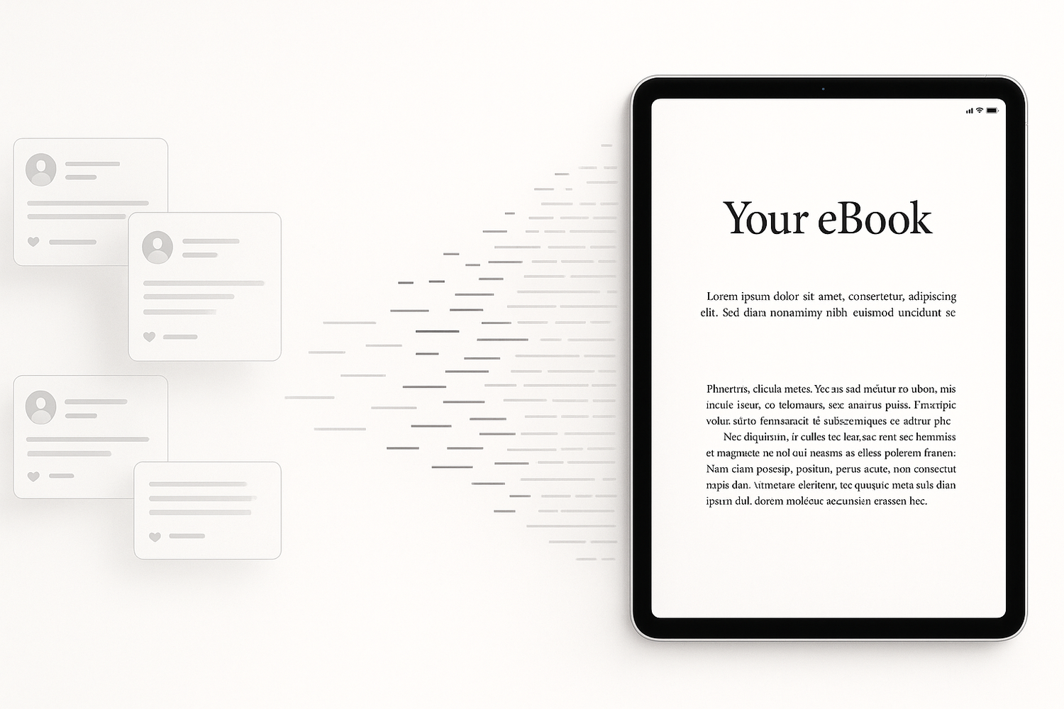 Social Media Posts into a Ebook